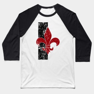 Fleur de lis Bloody Rose Baseball T-Shirt